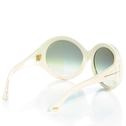 Tom Ford Ali Oversized Round Sunglasses TF0221 White 2 of 7