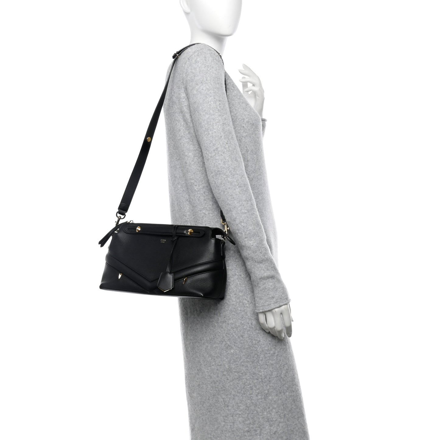 Vitello Dolce Monster Eyes Embossed Medium By The Way Boston Bag Black