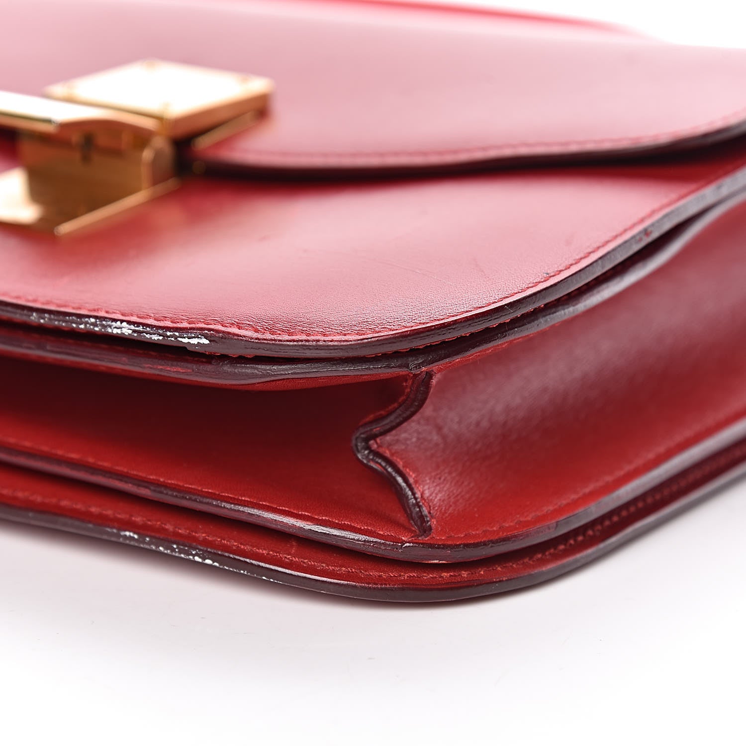 Celine Box Calfskin Medium Classic Box Flap Bag Red 11 of 13