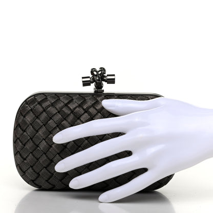 Bottega Veneta Metal Intrecciato Mesh Woven Knot Clutch in Argento 2 of 7
