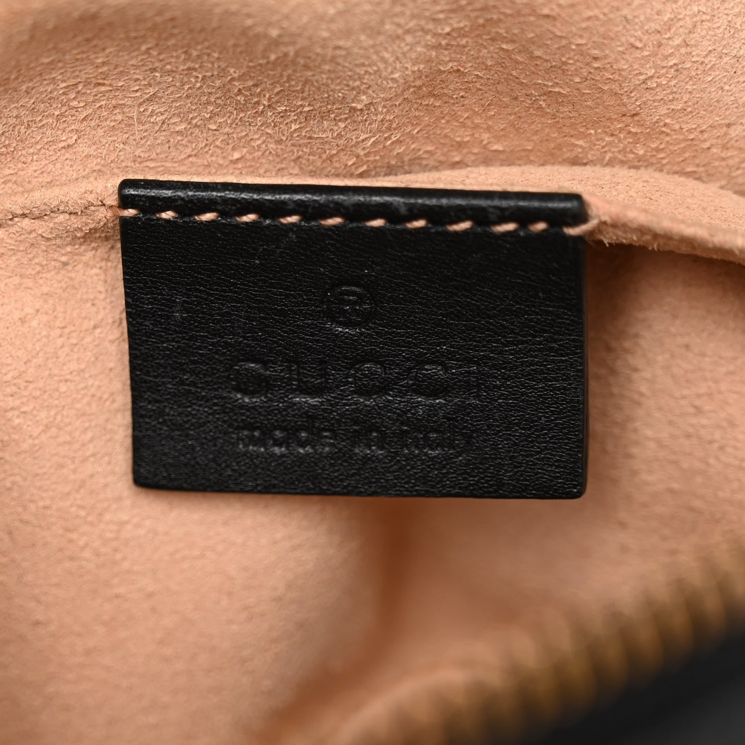 Gucci Calfskin Matelasse GG Marmont Belt Bag 85 34 Black 6 of 10