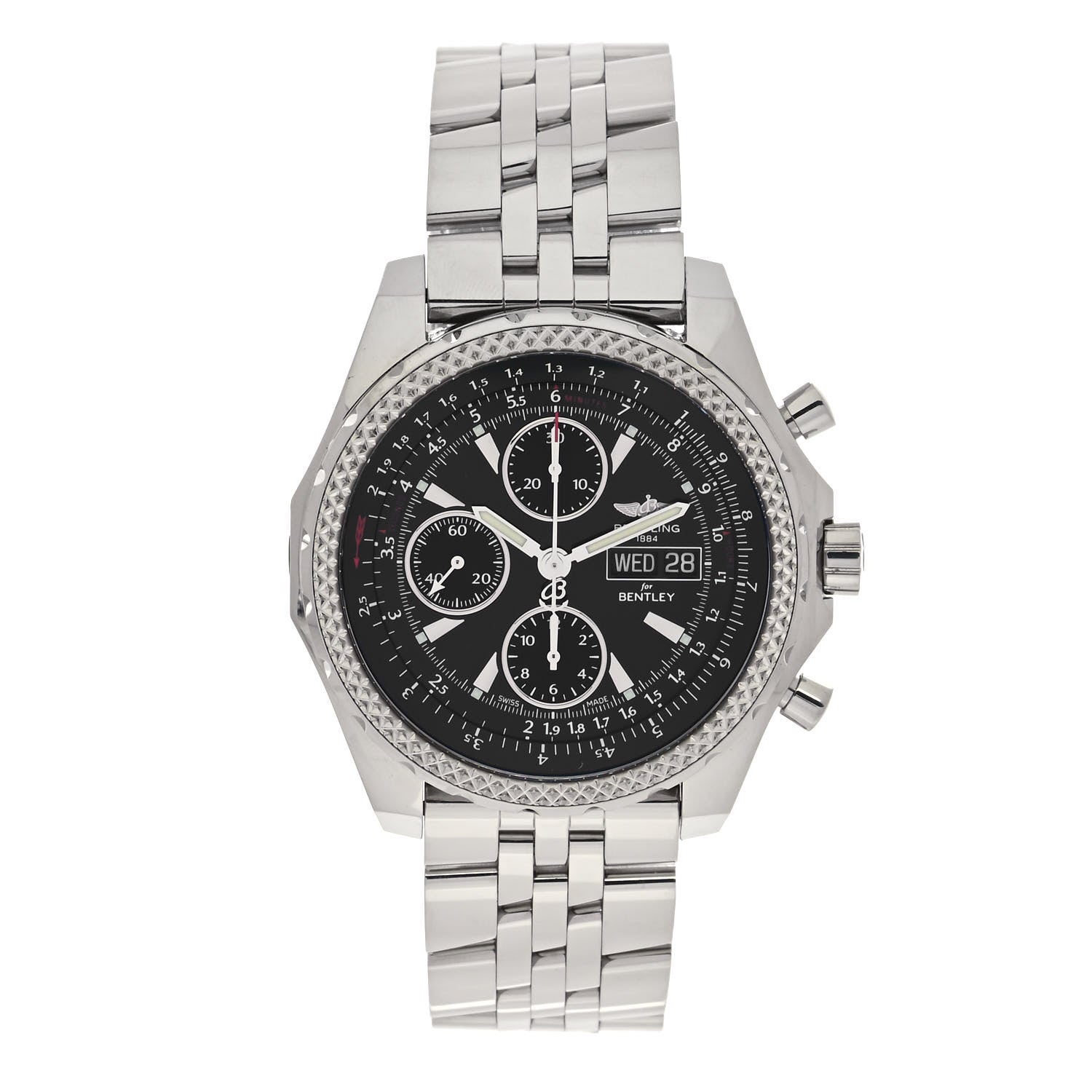 Breitling Stainless Steel 45mm Bentley GT Special Automatic Watch Black A13362 1 of 5