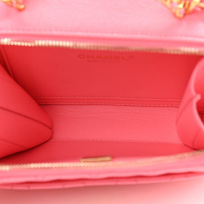 Chanel Caviar Quilted Pick Me Up Mini Vanity Case Pink 5 of 13