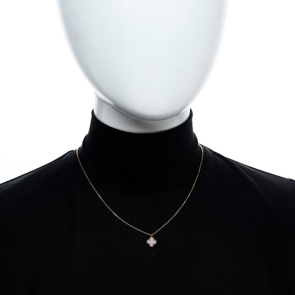 Van Cleef & Arpels 18K Rose Gold Carnelian Sweet Alhambra Pendant Necklace 2 of 7