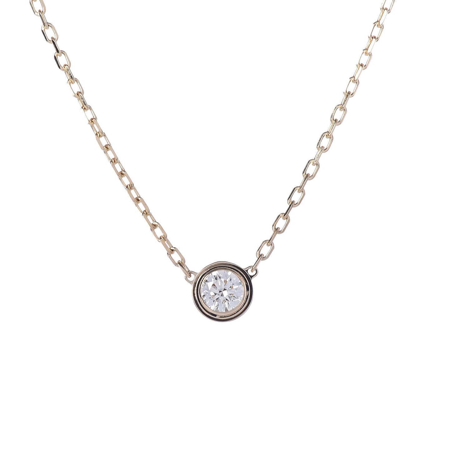 18K Yellow Gold Diamond LM D'Amour Pendant Necklace