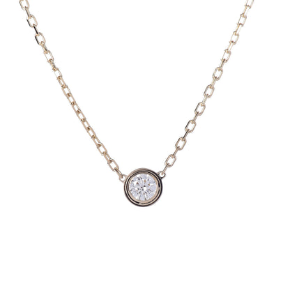 Cartier 18K Yellow Gold Diamond LM D'Amour Pendant Necklace 4 of 7