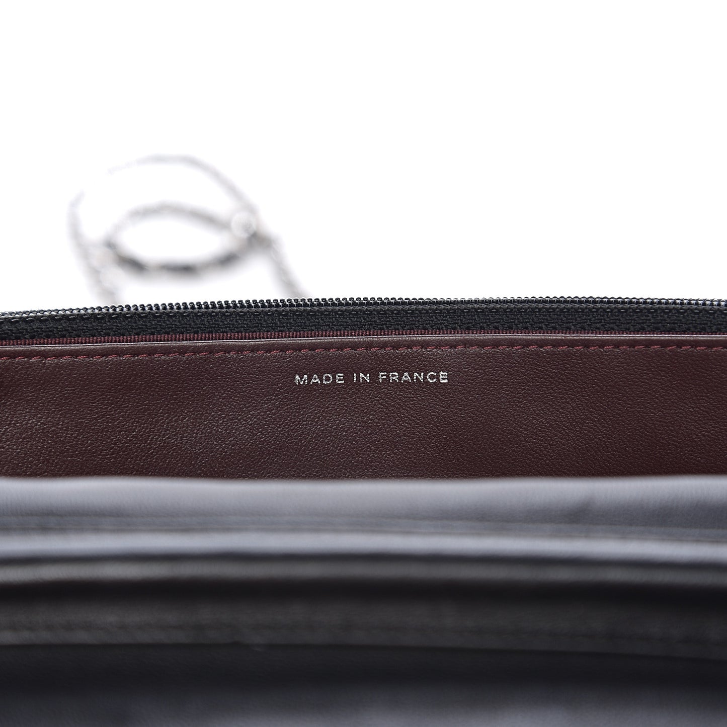 Lambskin Quilted Wallet On Chain WOC Black