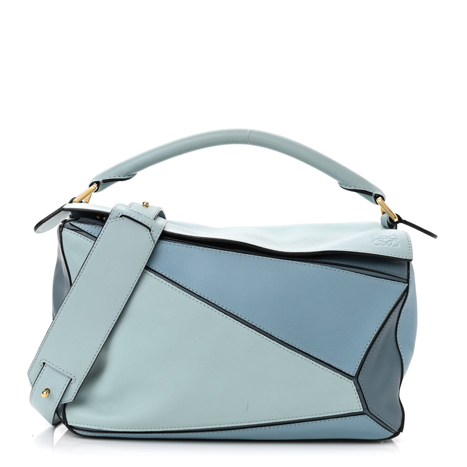 Loewe Calfskin Medium Puzzle Bag Aqua Light Blue Stone Blue 1 of 11
