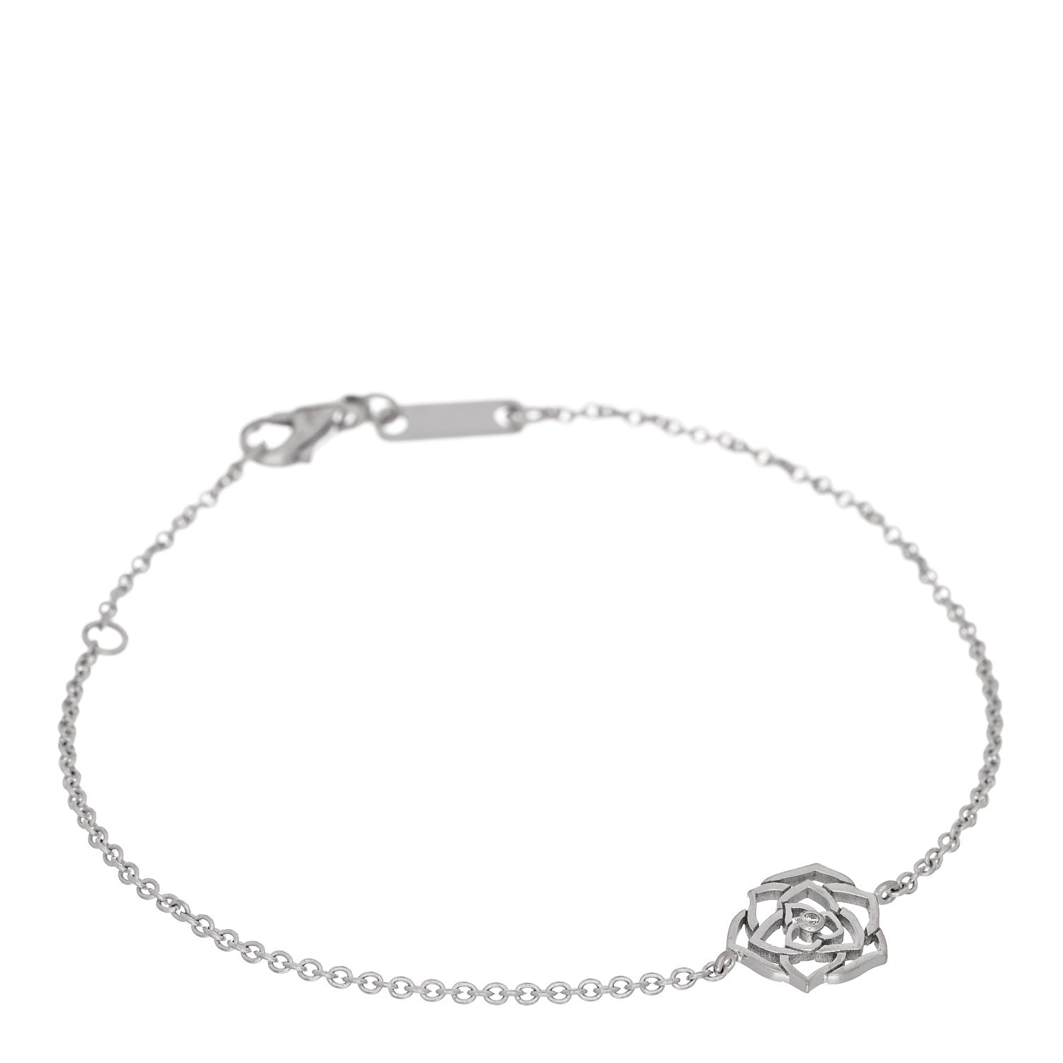 Piaget 18K White Gold Diamond Rose Bracelet 1 of 3