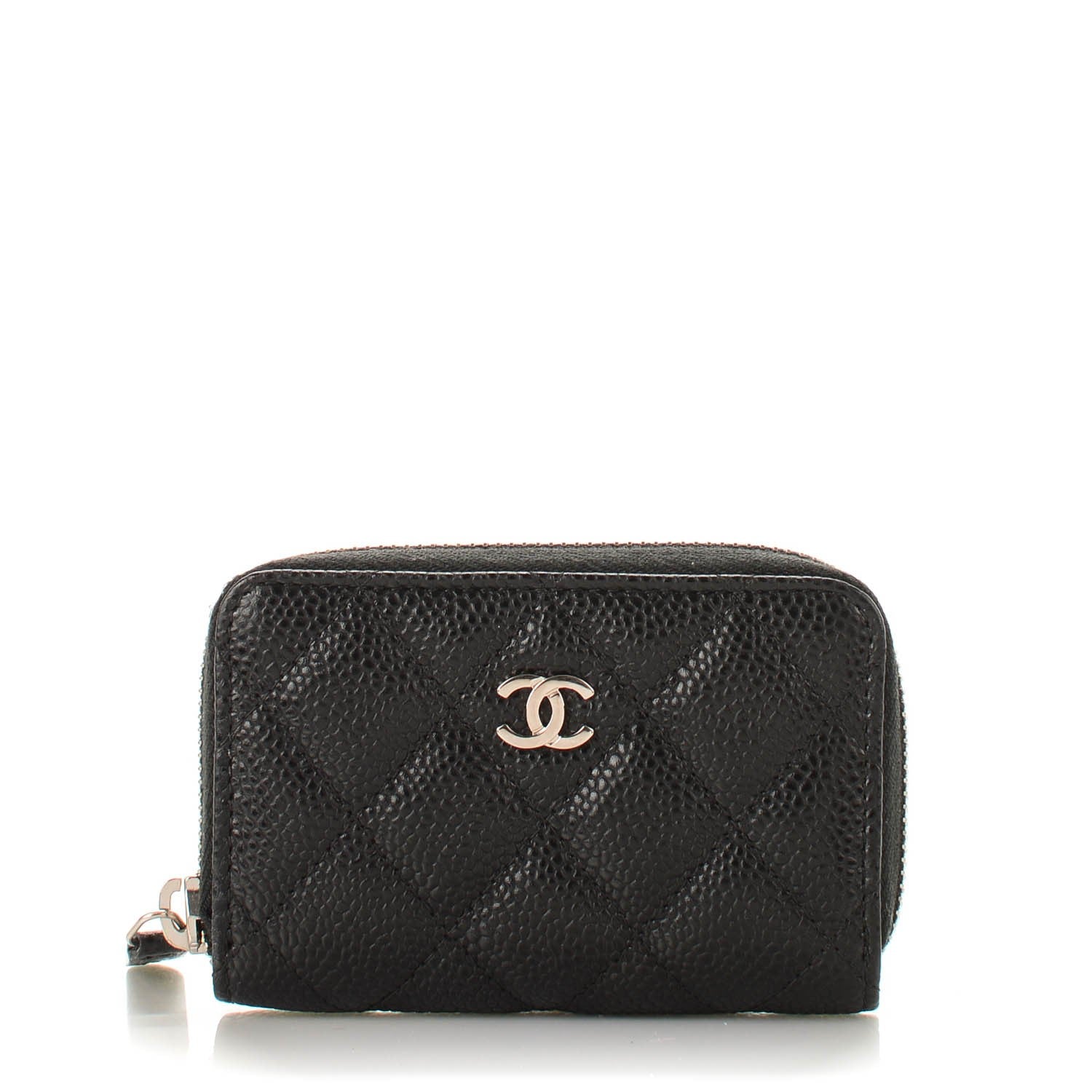 Chanel Caviar Quilted Zip Coin Purse Black 1 of 7
