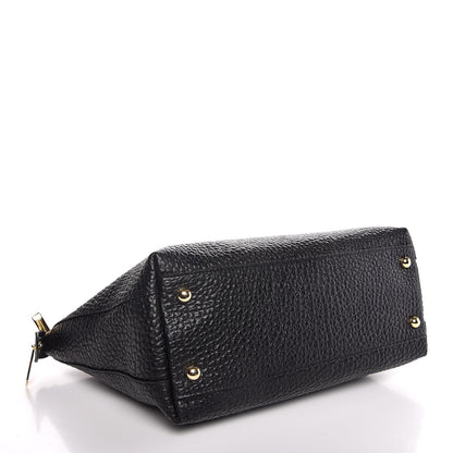 Burberry Signature Grain Calfskin Medium Welburn Tote Black 4 of 7