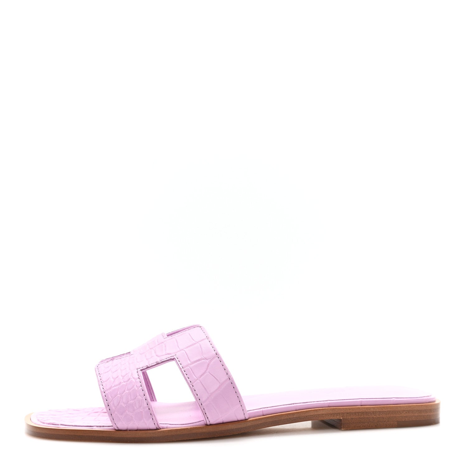 Hermes Matte Crocodile Oran Sandals 37 1 of 10