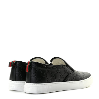 Gucci Guccissima Mens Dublin Slip On Sneakers 9 Black 4 of 14