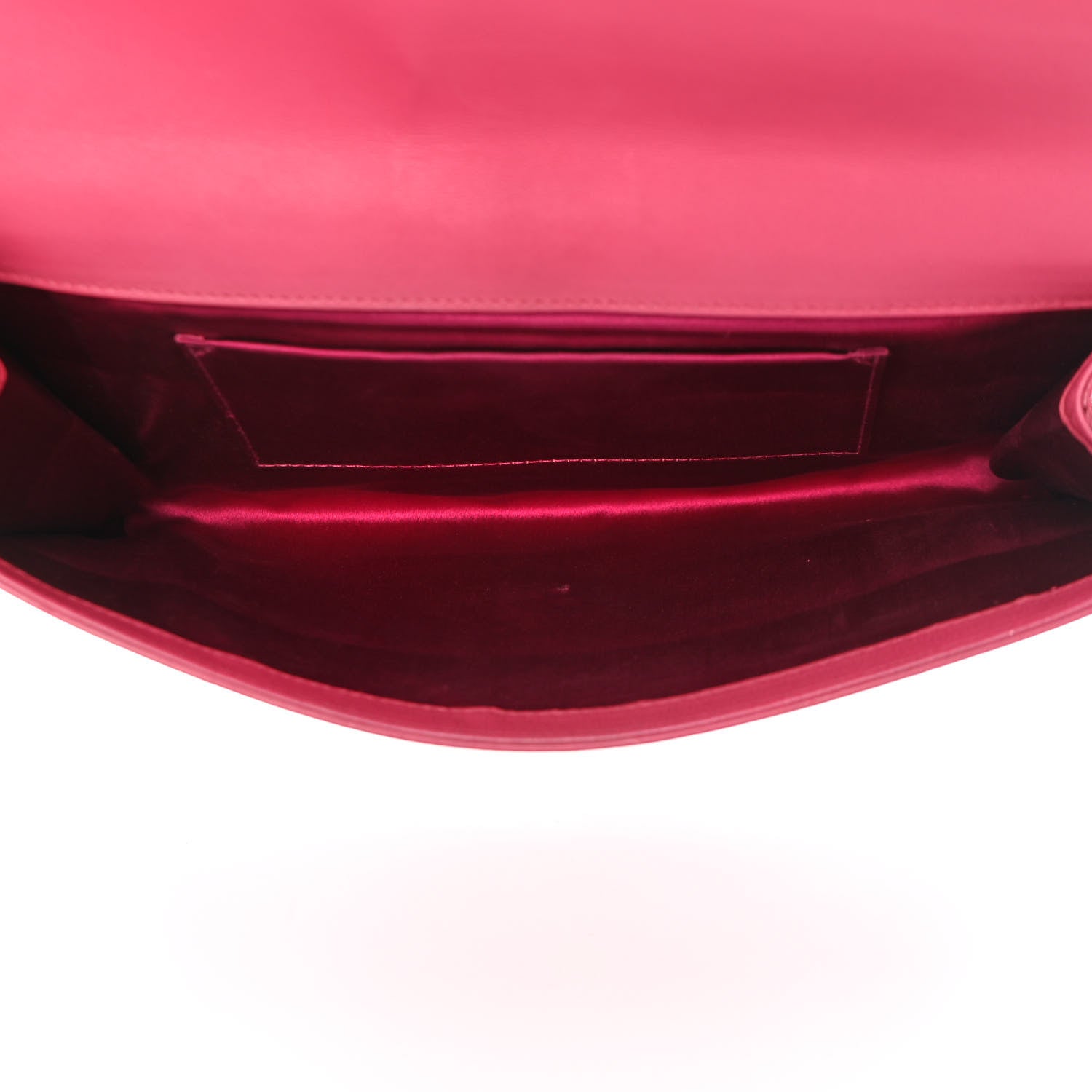 Saint Laurent Goatskin Monogram Large Belle De Jour Clutch Lipstick Fuchsia 5 of 12