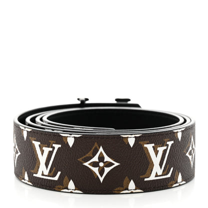 Louis Vuitton Monogram 40mm LV Shape Belt 110 44 Black 2 of 6