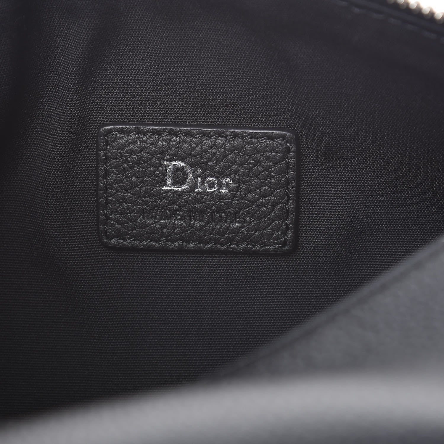 Christian Dior HOMME Grained Calfskin Mens Roller Pouch Black 6 of 7