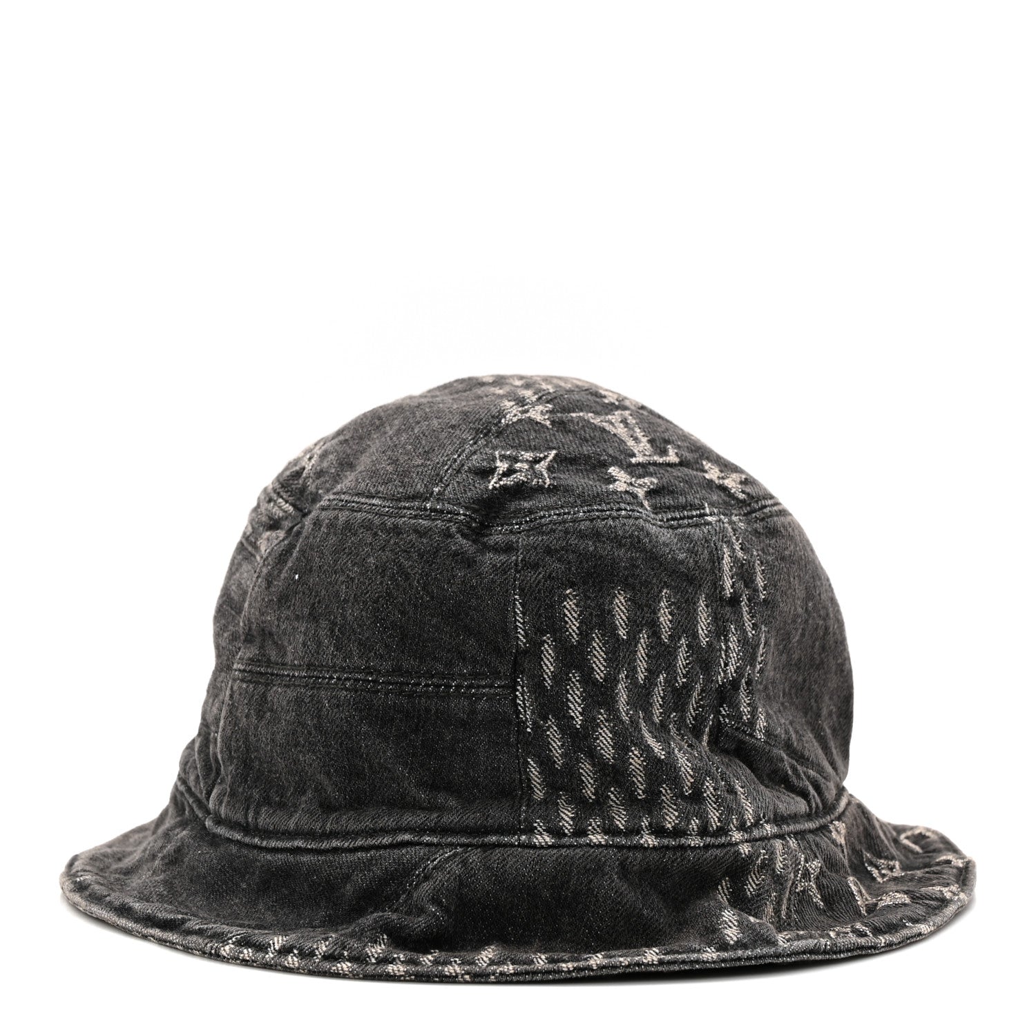 Louis Vuitton x NIGO Monogram Giant Denim Giant Damier Wave Sun Hat 60 Gray 6 of 8