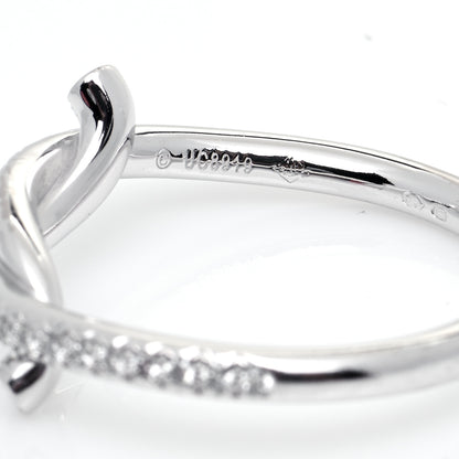 Cartier 18K White Gold Diamond Entrelaces Ring 57 8 5 of 7
