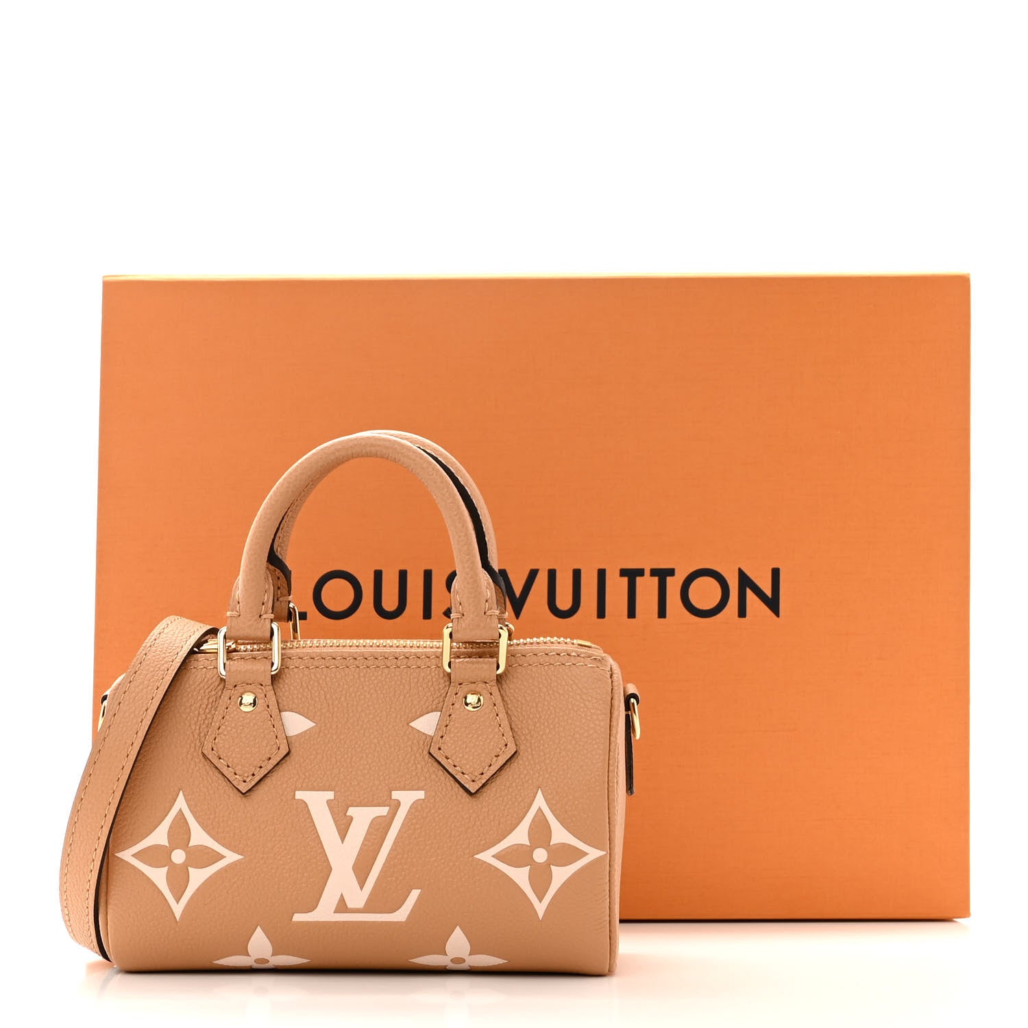 Louis Vuitton Empreinte Monogram Giant Nano Speedy Arizona Creme 10 of 10
