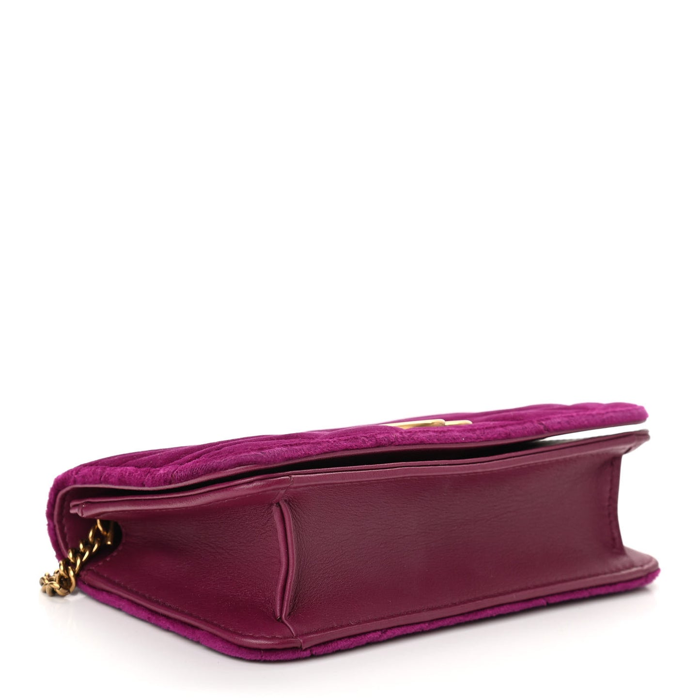 Velvet Matelasse GG Marmont Mini Bag Fuchsia Violet Cyclamen