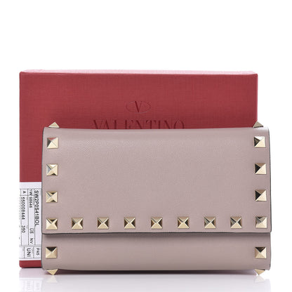 Valentino Garavani Vitello Rockstud Medium Wallet Poudre 7 of 7