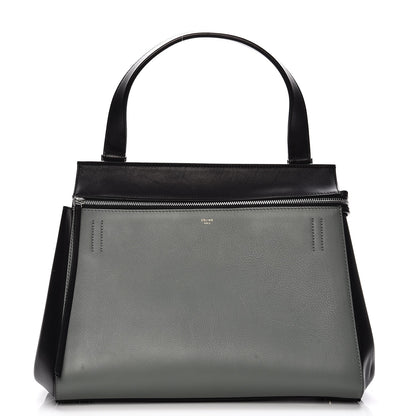 Celine Calfskin Medium Bi-Color Edge Shoulder Bag Almond 1 of 11