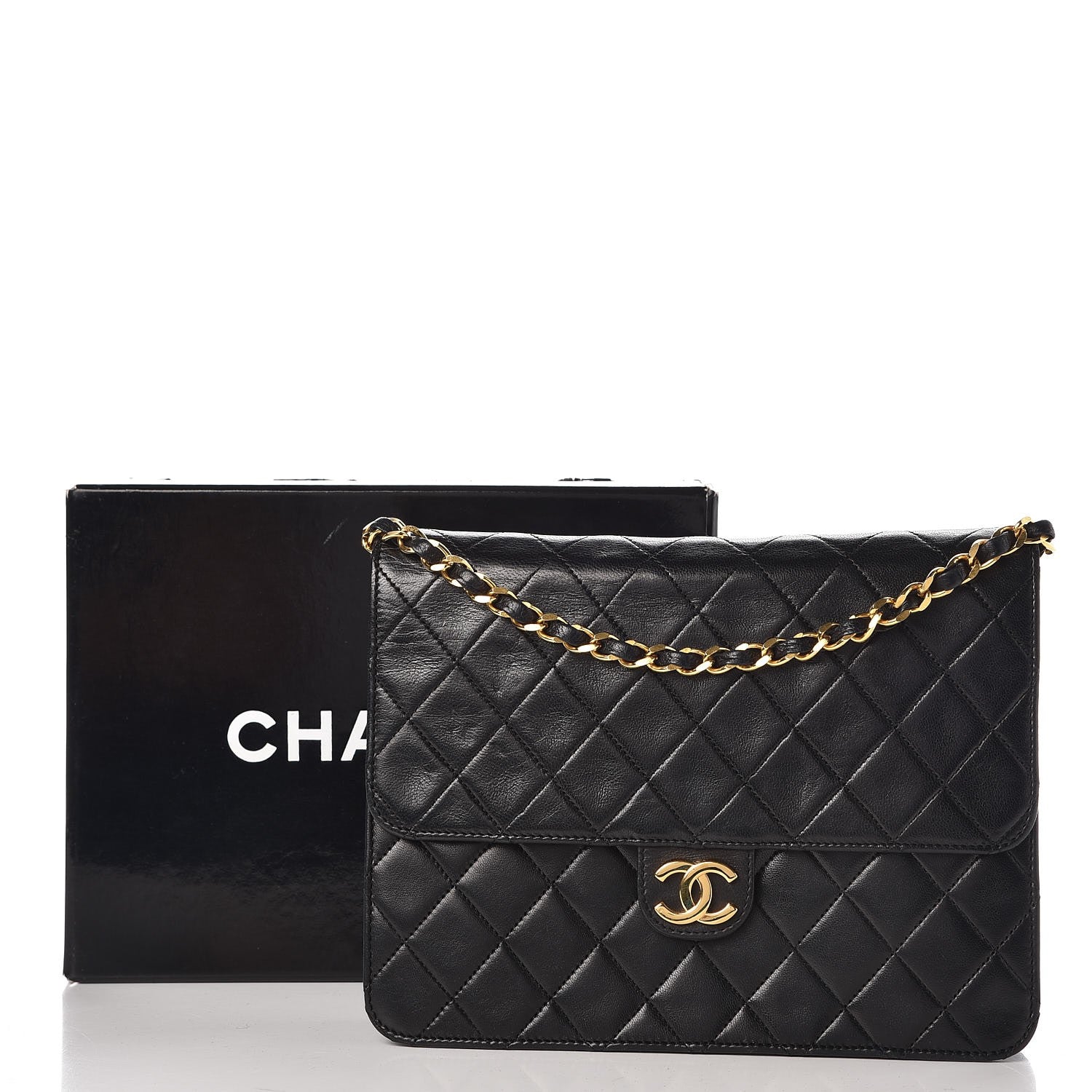 Chanel Lambskin Quilted Small Single Flap Black 10 of 10