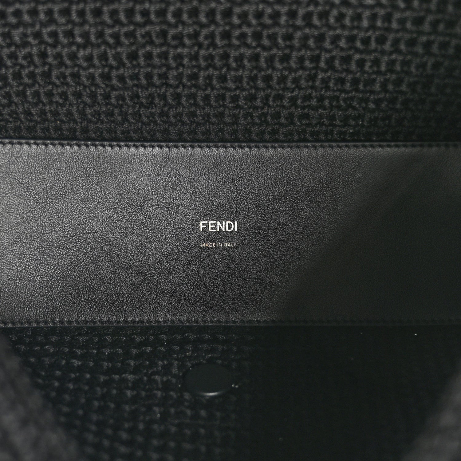 Fendi Sequins Fabric Crochet Medium Mamma Baguette Black 5 of 11