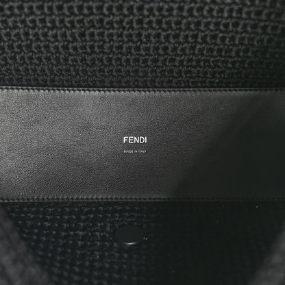 Fendi Sequins Fabric Crochet Medium Mamma Baguette Black 5 of 11
