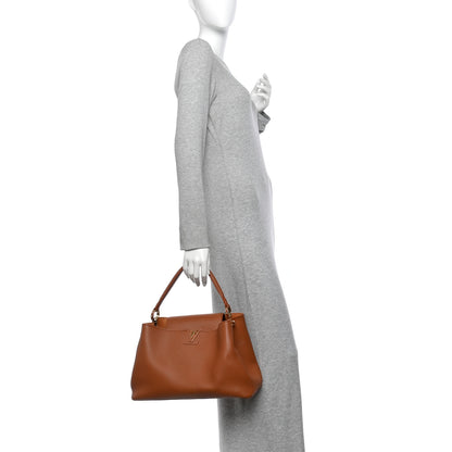 Louis Vuitton Smooth Grained Calfskin Capucines GM Souple Cognac 2 of 10