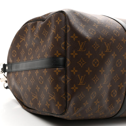 Louis Vuitton Monogram Macassar Keepall Bandouliere 55 7 of 8