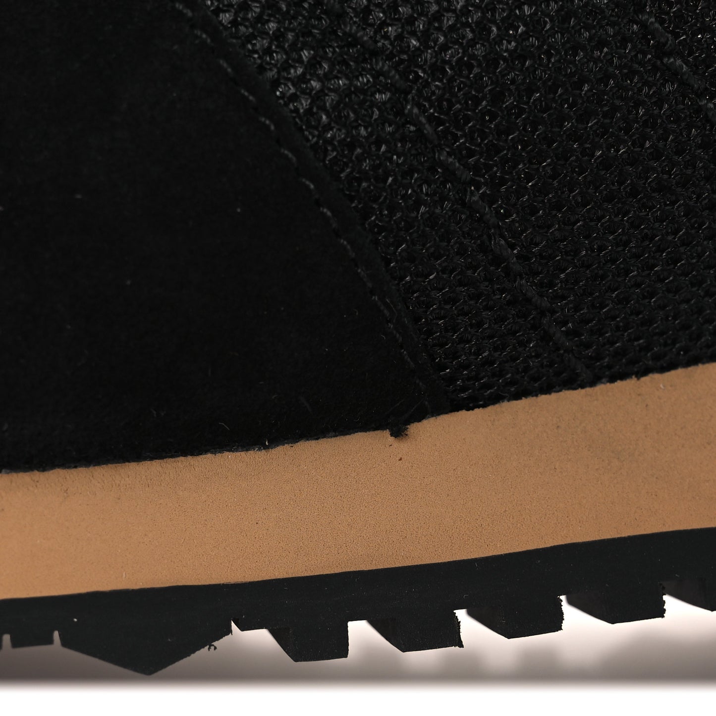 Mesh Fabric Suede Mens Rockrunner Sneakers 43.5 Black