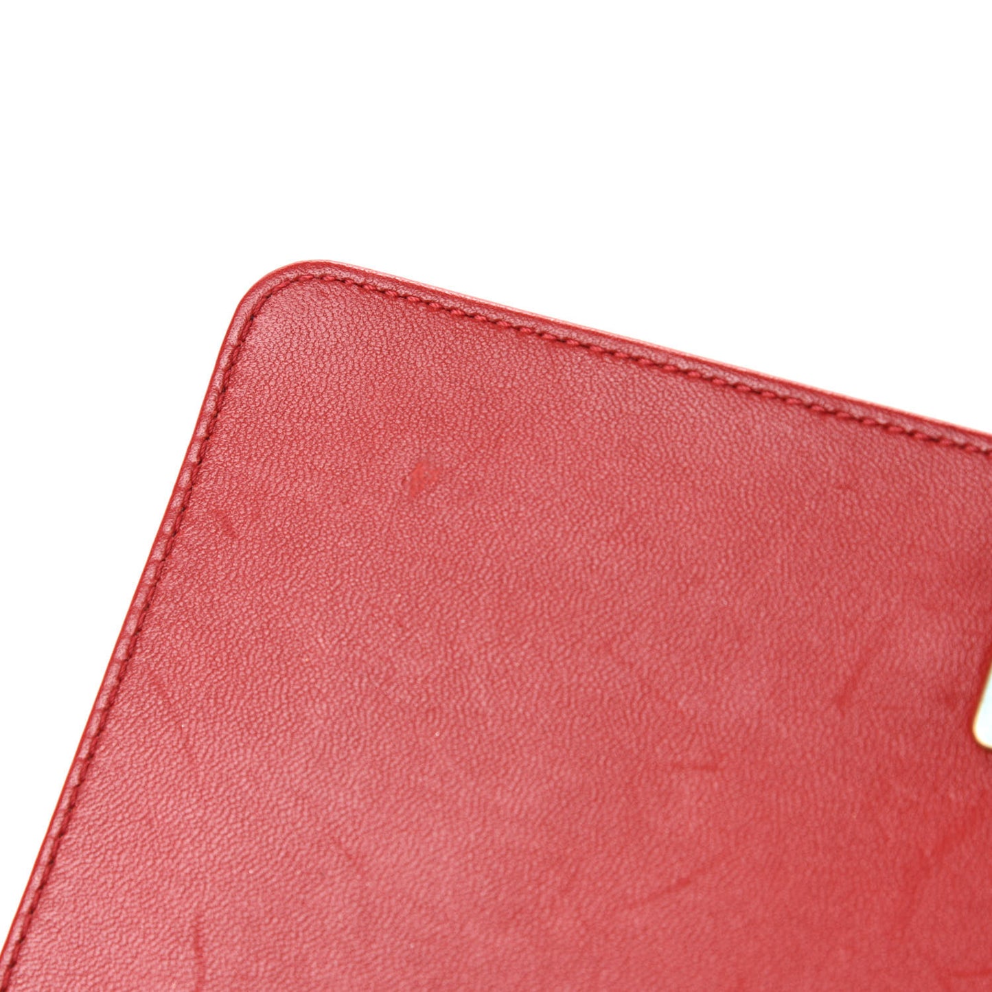 Lambskin Quilted Medium Boy Flap Red
