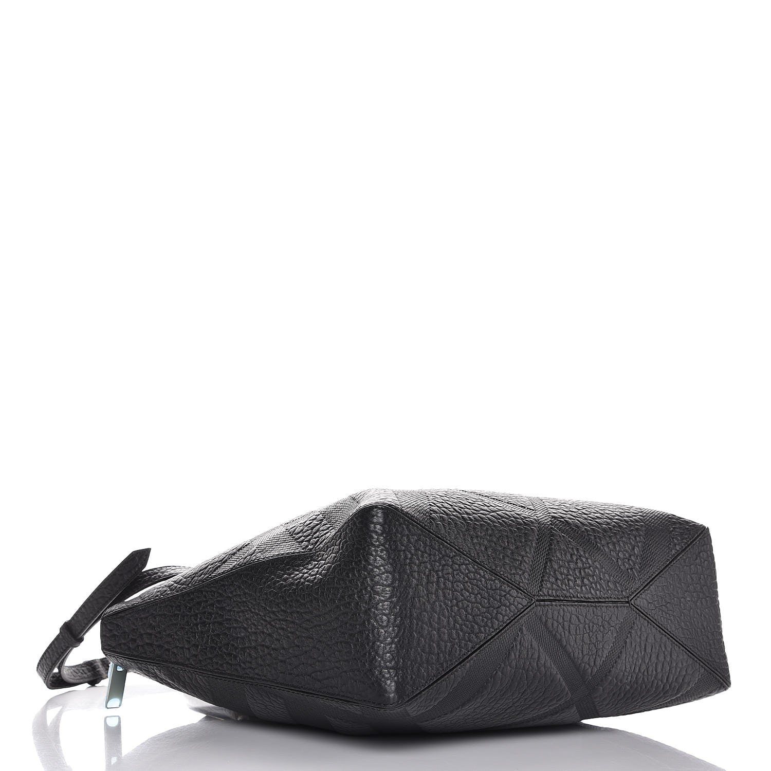Burberry Heritage Grain Check Embossed Medium Dewsbury Tote Black 4 of 8