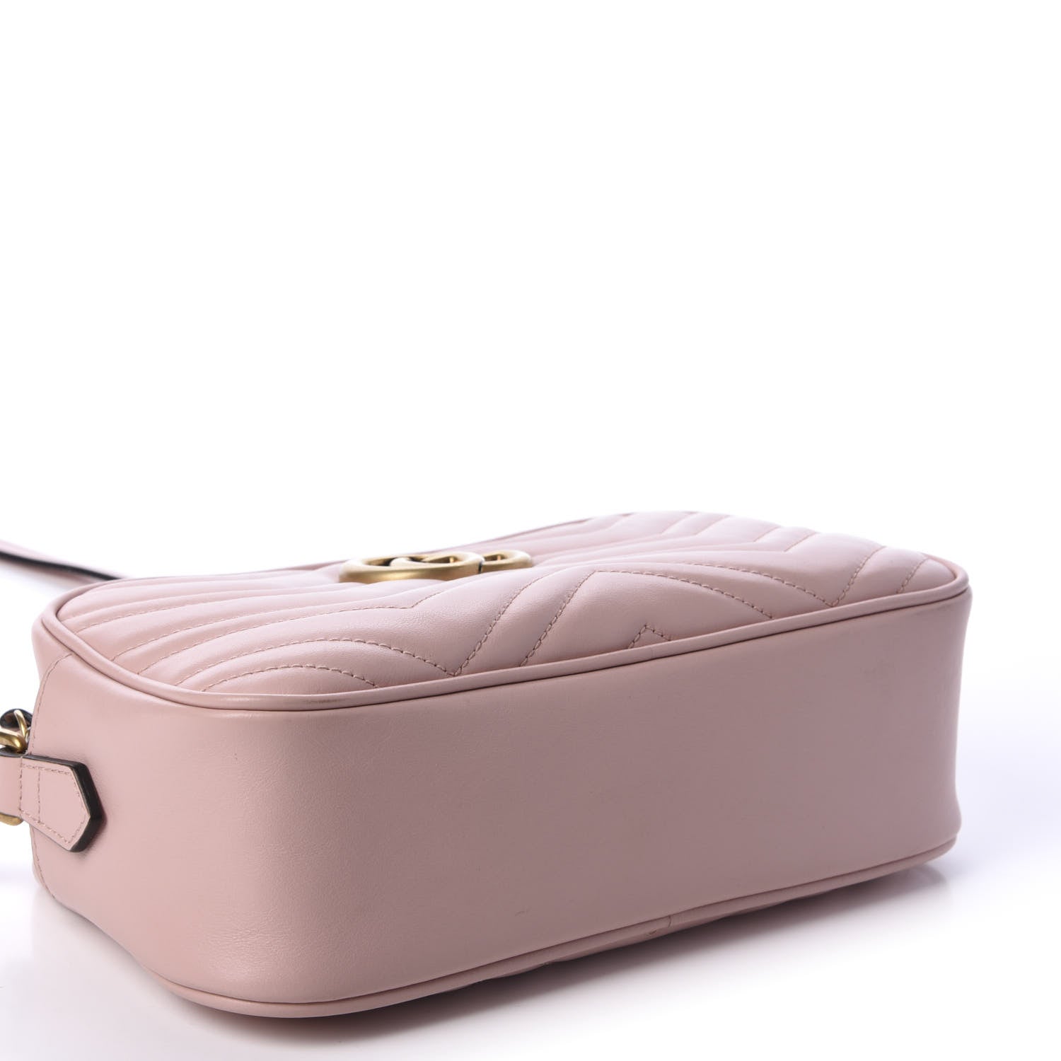 Gucci Calfskin Matelasse Small GG Marmont Chain Shoulder Bag Perfect Pink 3 of 9