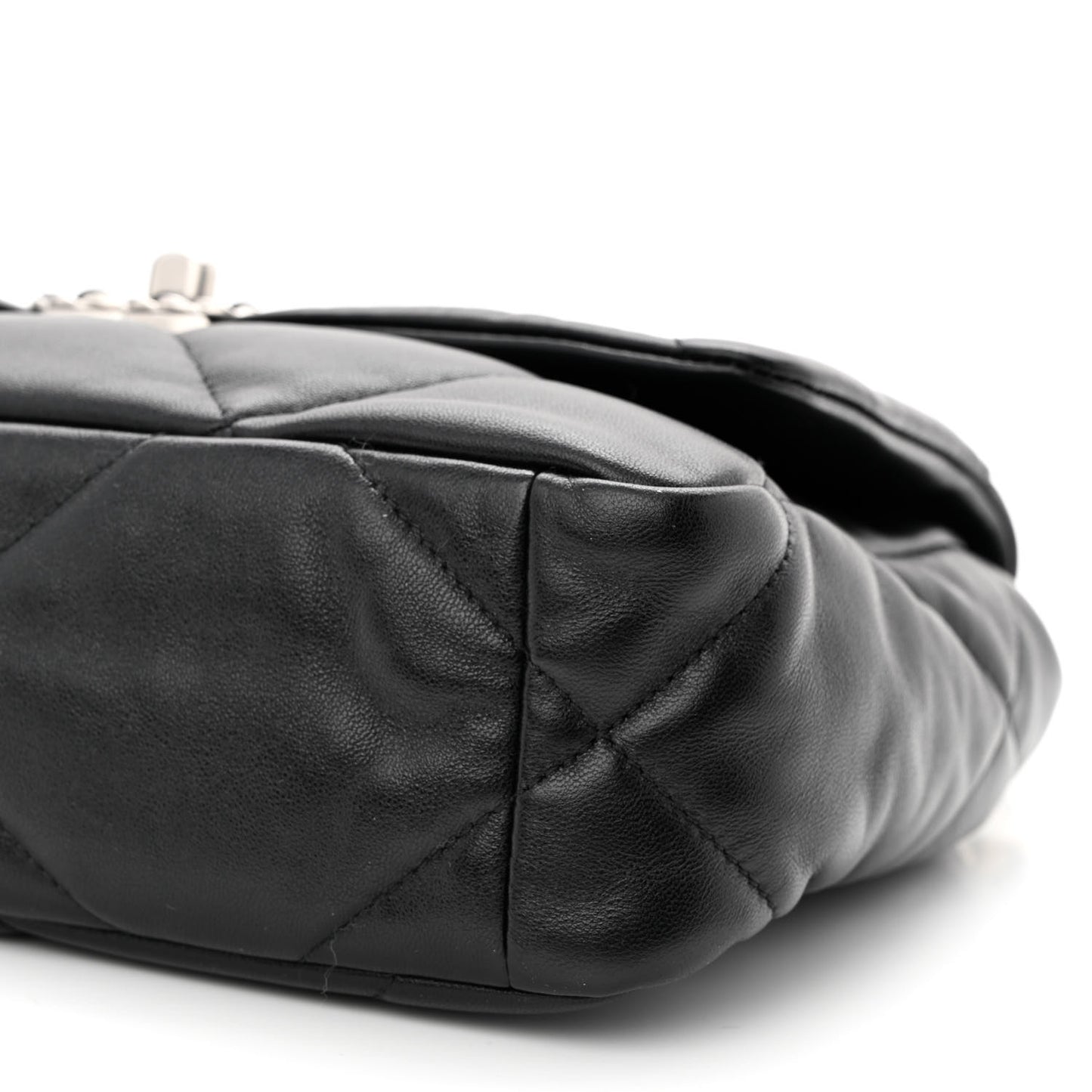 Goatskin Quilted Medium Chanel 19 Flap Black