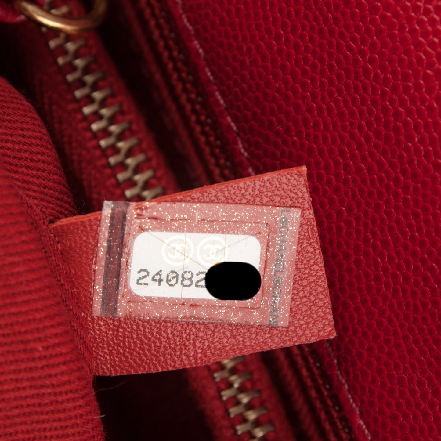 Caviar Quilted Small Coco Handle Flap Red
