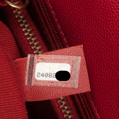 Chanel Caviar Quilted Small Coco Handle Flap Red 8 of 8