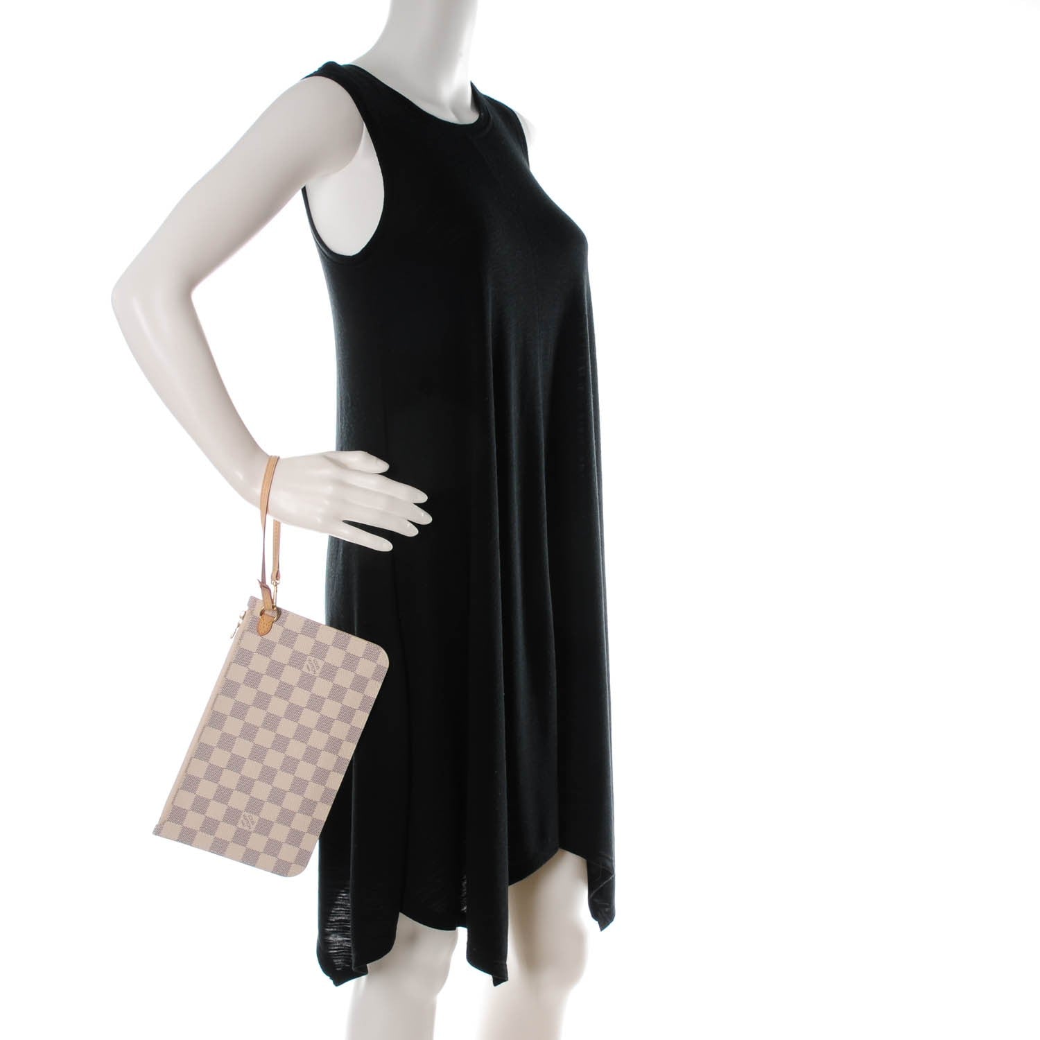 Louis Vuitton Damier Azur Neverfull MM GM Pochette 2 of 7