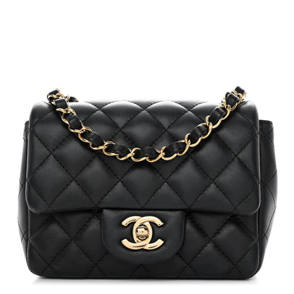 Chanel Lambskin Quilted Mini Square Flap Black 1 of 11