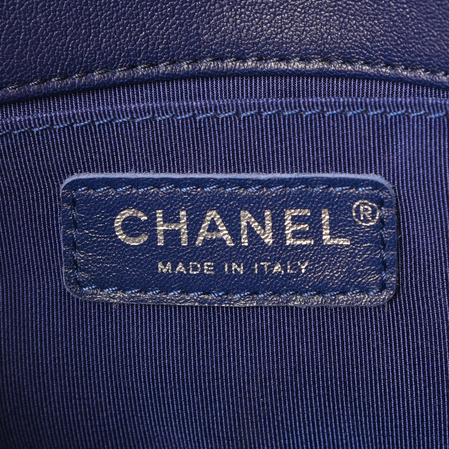 Chanel Calfskin Chevron Quilted Mini Rectangular Flap Navy 7 of 10