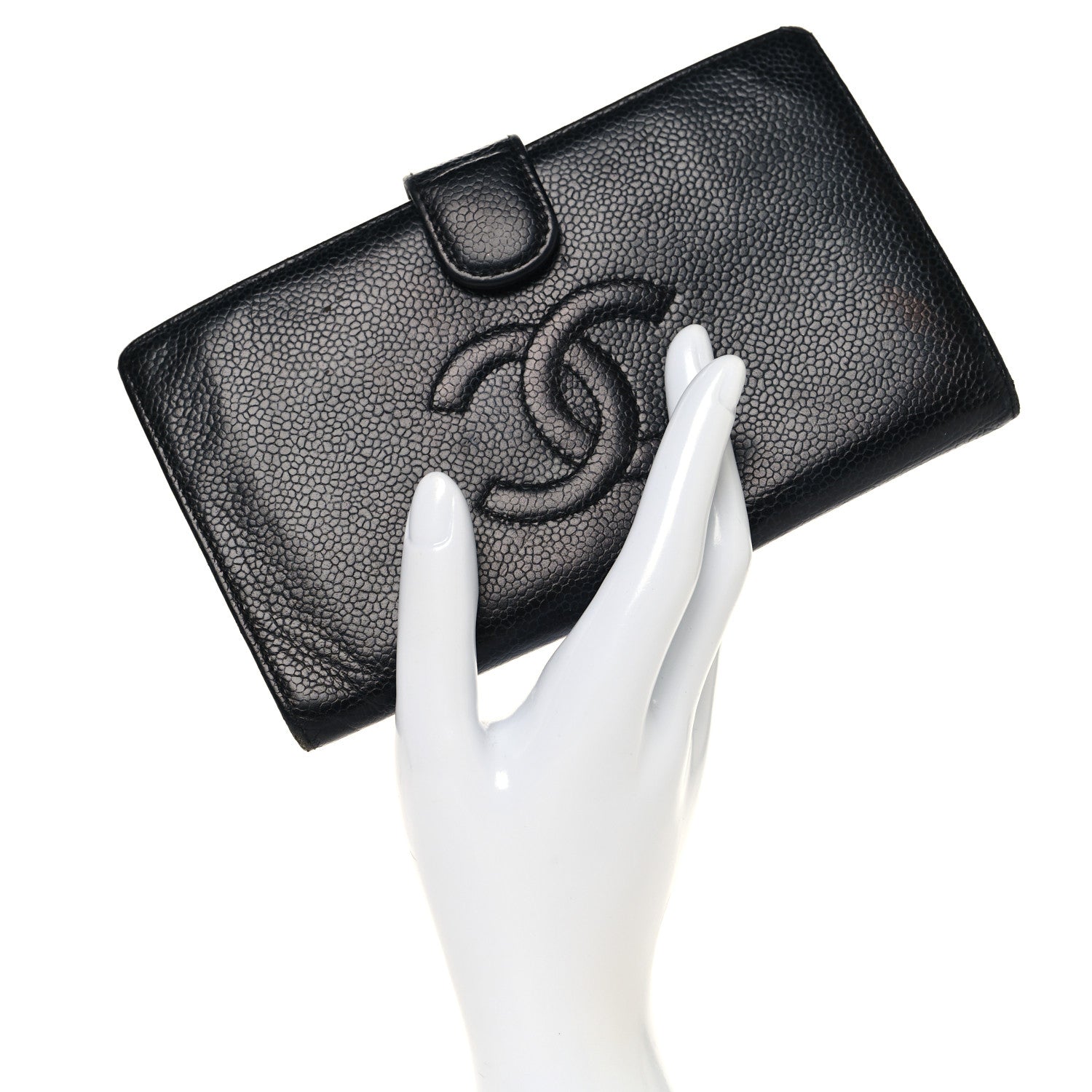 Chanel Caviar Timeless CC French Wallet Black 2 of 13