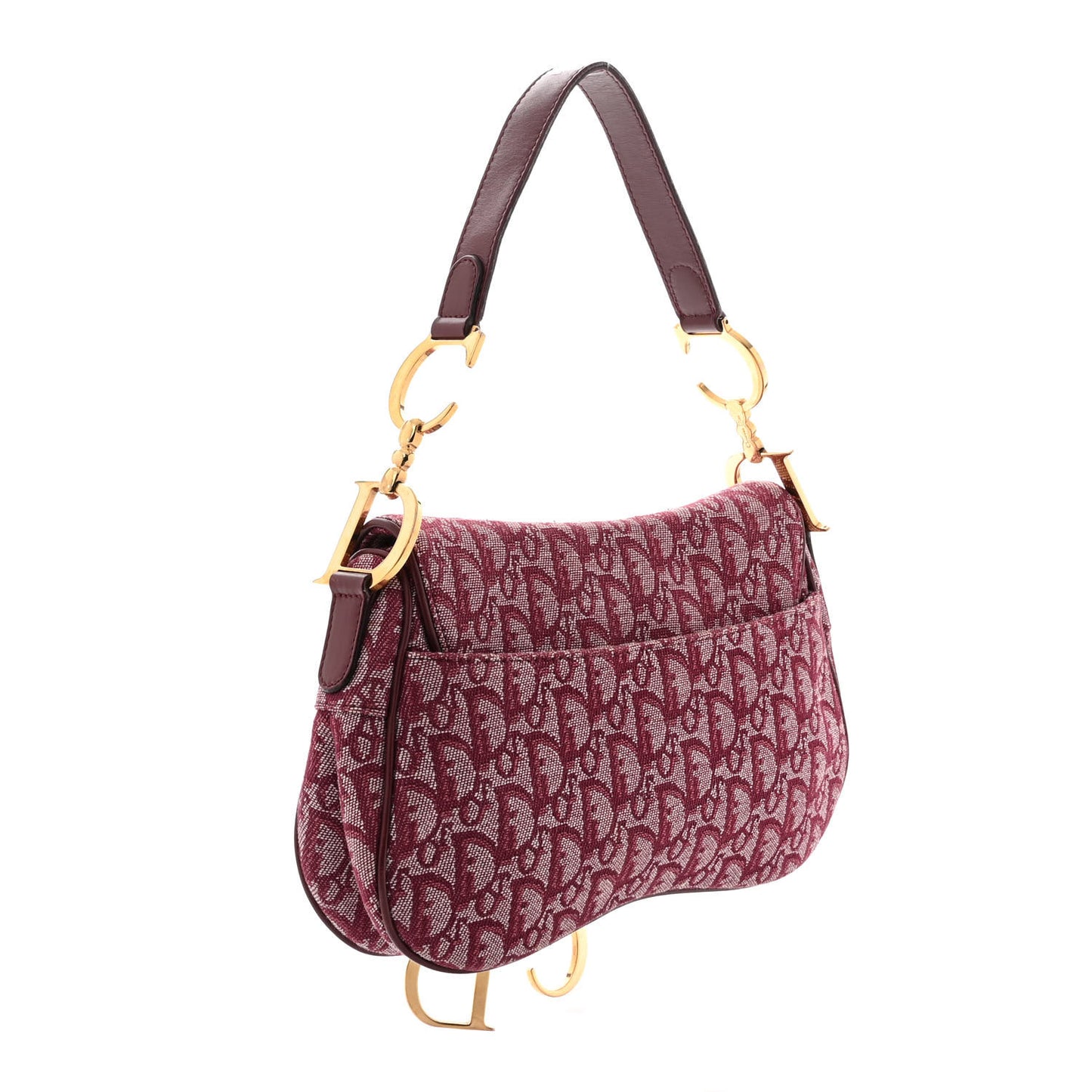 Monogram Double Saddle Bag Burgundy
