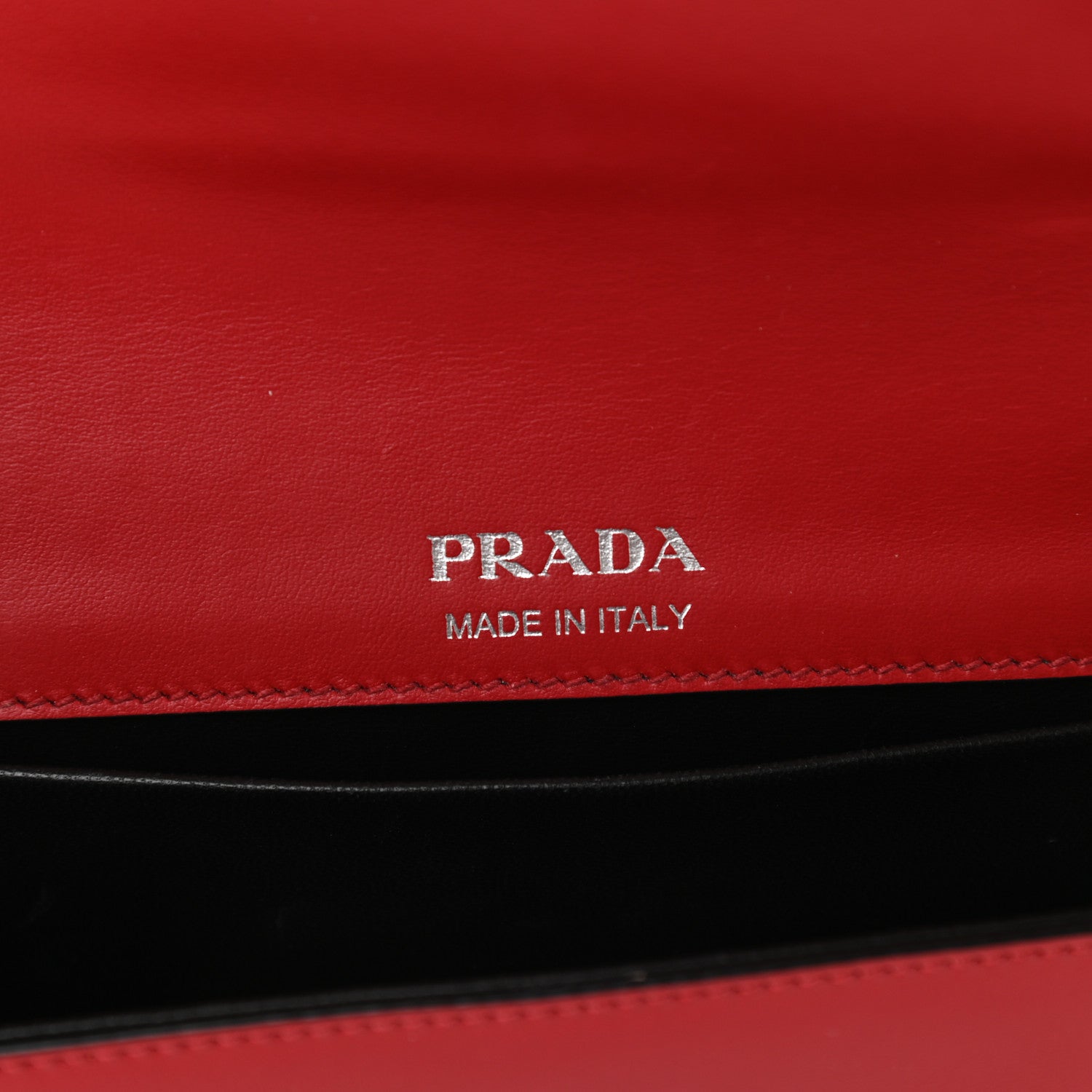 Prada City Calfskin Sidonie Shoulder Bag Rosso Black 6 of 10