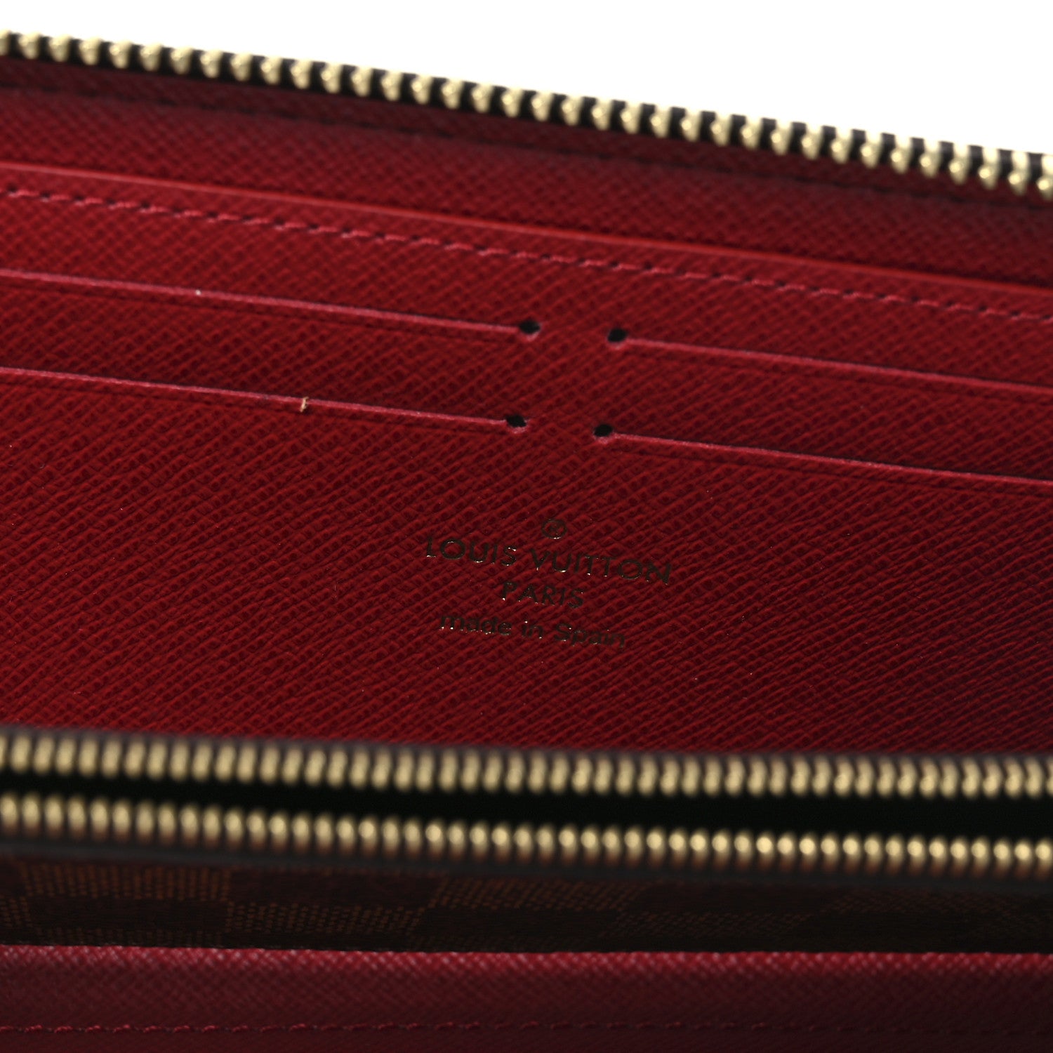 Louis Vuitton Damier Ebene Clemence Wallet Cherry 6 of 6