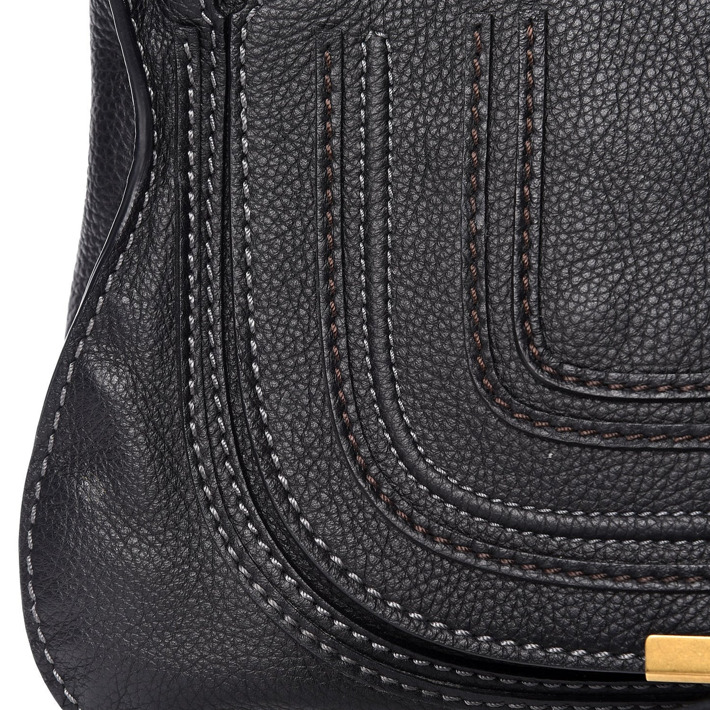 Calfskin Small Marcie Satchel Black