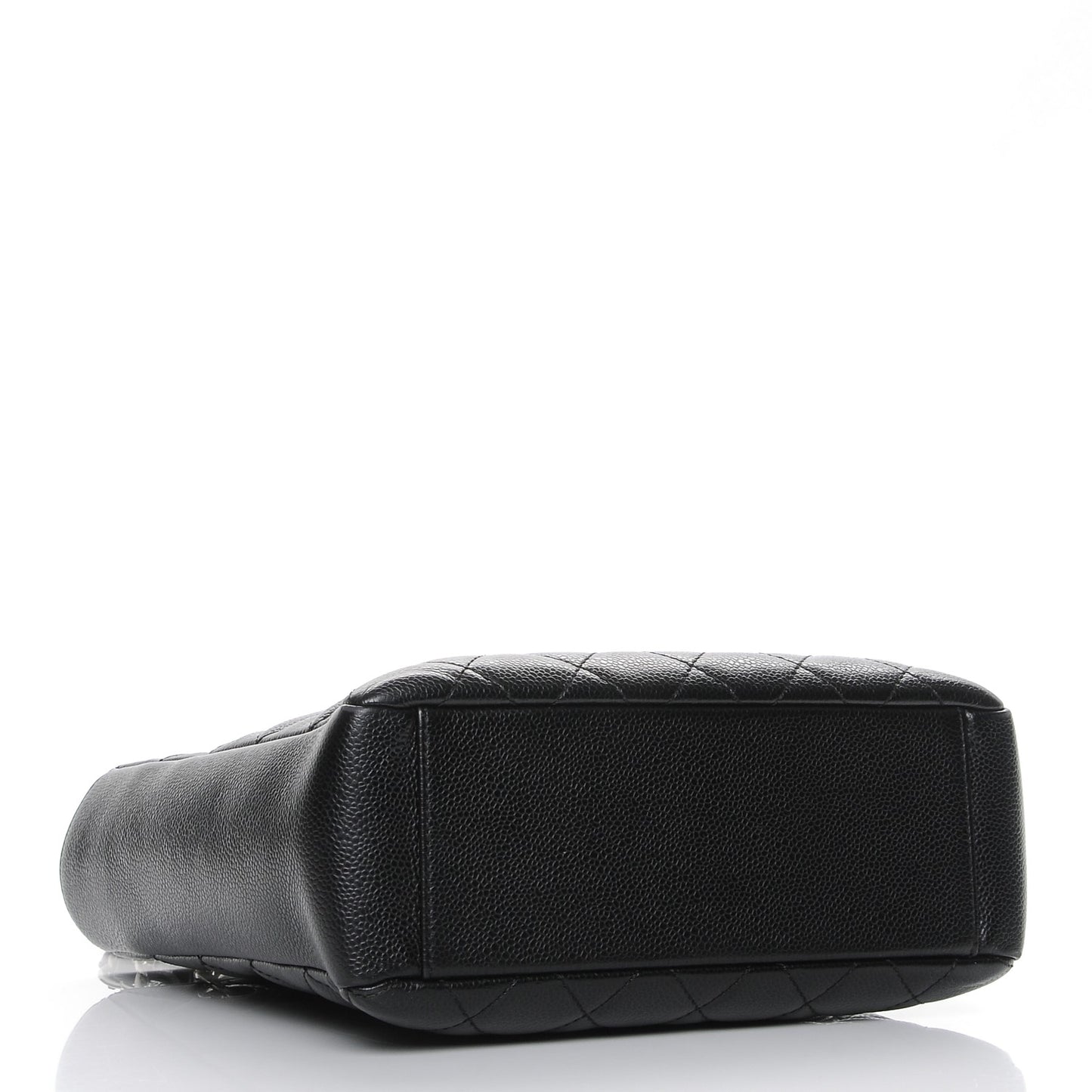 Caviar Quilted Petit Shopping Tote PST Black