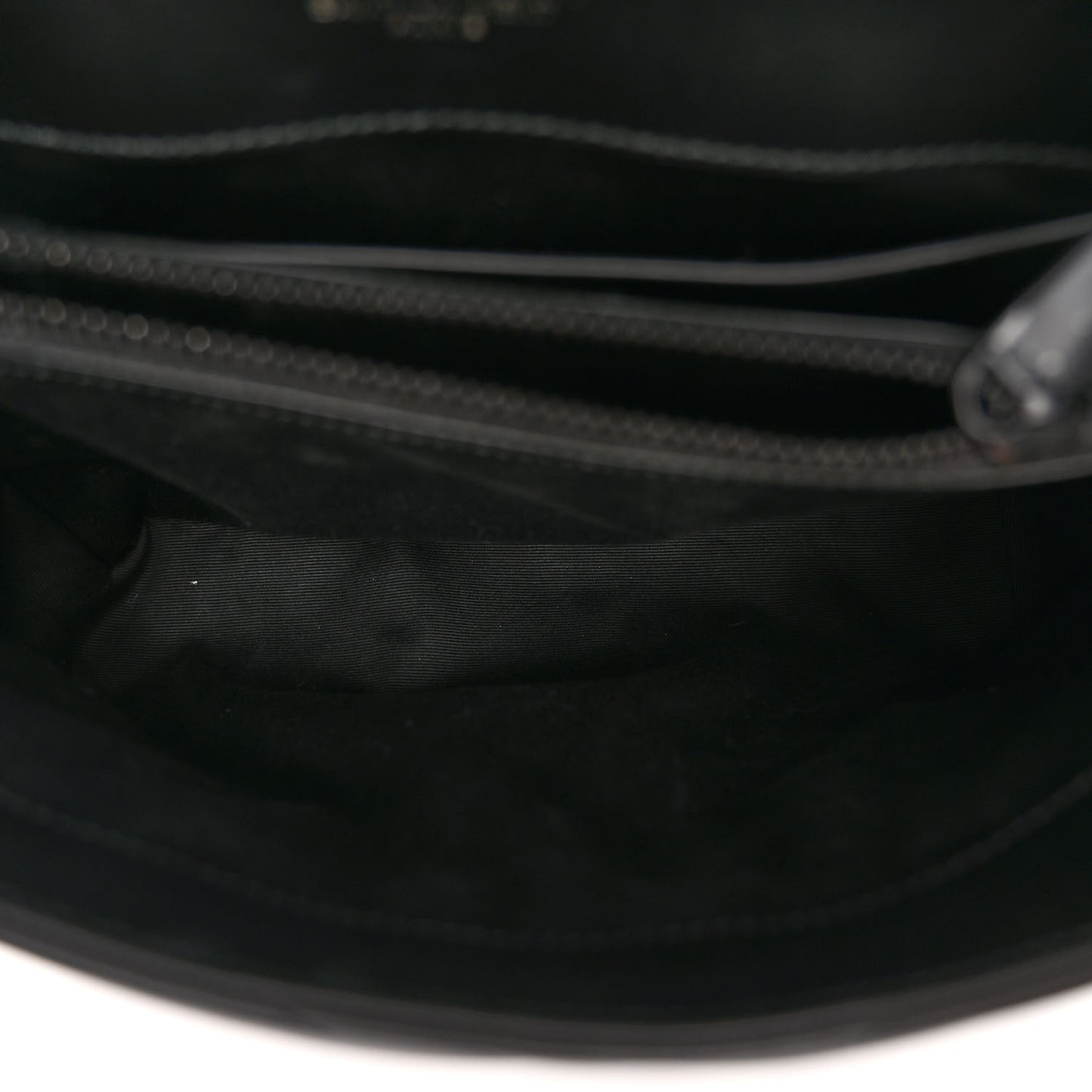 SAINT LAURENT Calfskin Y Quilted Monogram Monochrome Small Loulou Chain Satchel Black