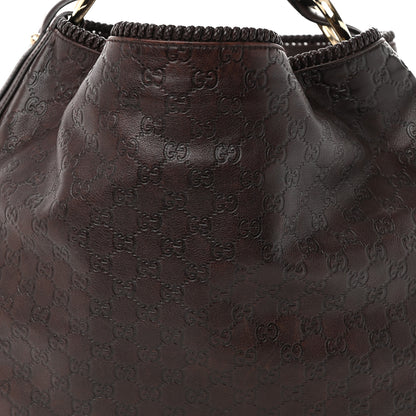 Gucci Guccissima Large Horsebit Chain Hobo Chocolate 8 of 10