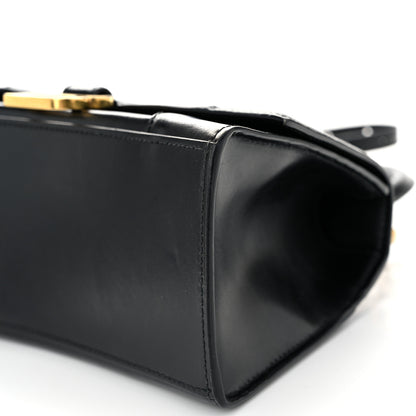 Balenciaga Shiny Box Calfskin Small Hourglass Top Handle Bag Black 9 of 9